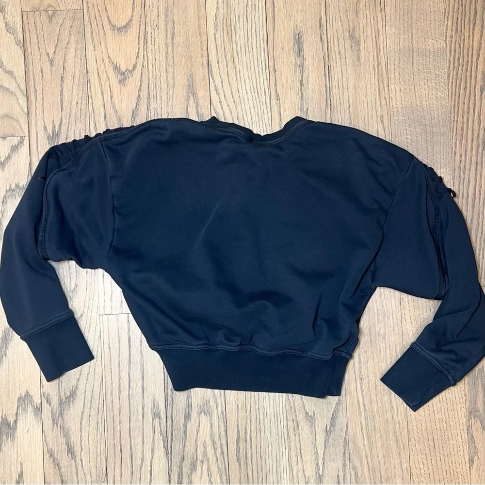 Nike Women’s Sweatshirt With Lace Up Sleeve Ribbon Detail in Black Size X-Small
